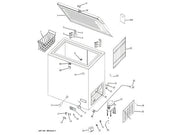 GE Freezer Lower Lock Cover WR05X10033