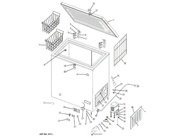 GE Freezer Screw WR01X10748