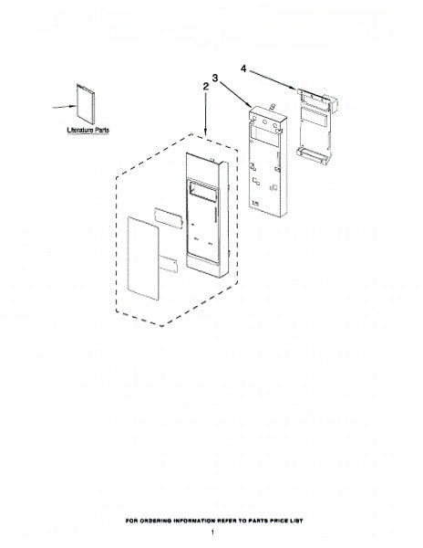 Whirlpool Microwave Control Panel W10216340