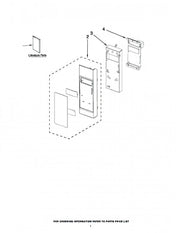 Whirlpool Microwave Control Panel W10216338