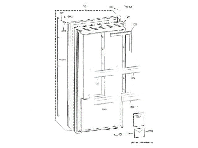 GE Freezer Wrap Ss Asm Lh Sd WR78X12368
