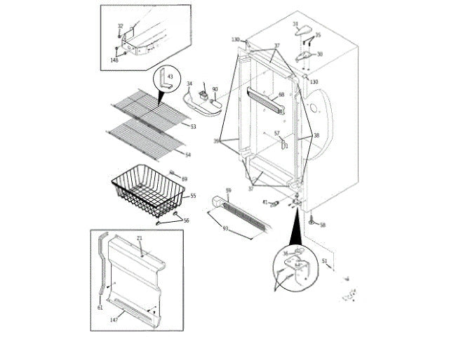 GE Freezer grille/kickplate 28"" W WR74X10299