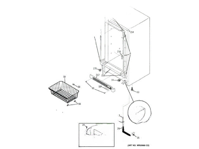 GE Freezer Breaker Kit W/corners 32 WR40X10058