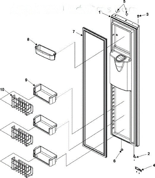 Whirlpool Refrigerator Door Assembly 12818475BQ