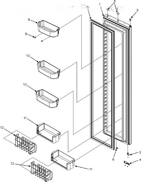 Whirlpool Refrigerator Door Assembly 12818416BQ