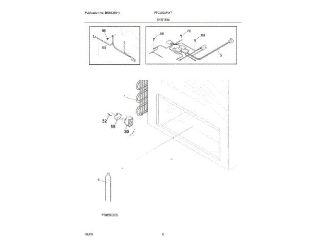 Frigidaire Freezer Main Harness 297232500