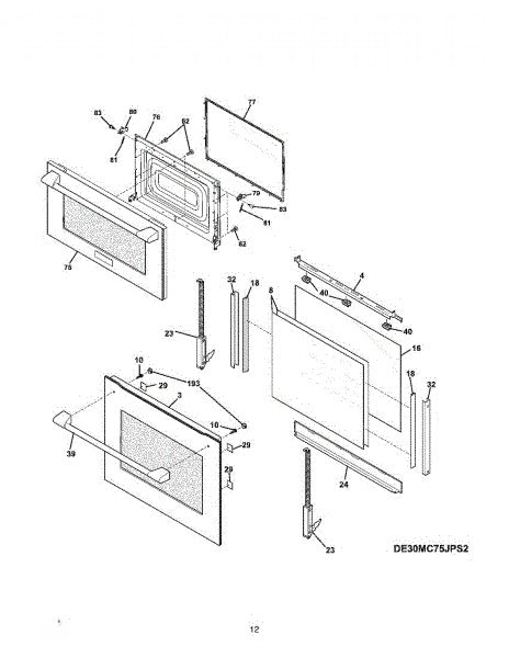 Frigidaire Microwave Door 5304471511