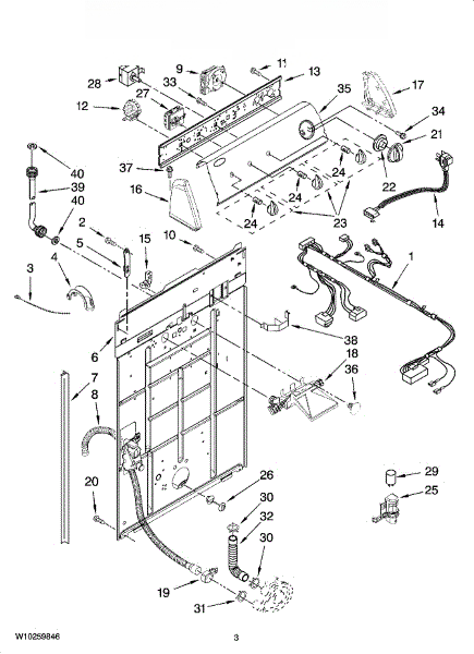 Whirlpool Wire Harness W10211260