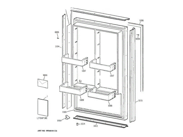 GE Freezer Handle WR12X10948
