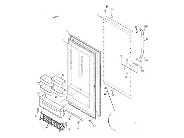 GE Freezer Clip Spring WR01X10870