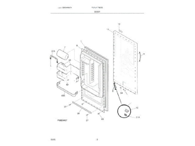 Frigidaire Freezer Gasket 216524201