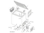 GE Freezer Top Cover of Hinge WR13X10593