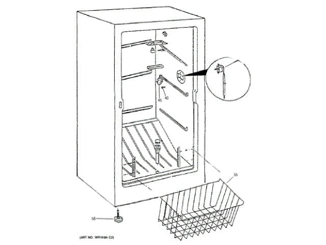 GE Freezer Leveller Legs WR02X12770