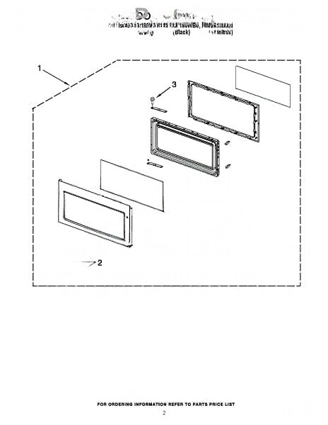 Whirlpool Microwave Microwave Door W10259238