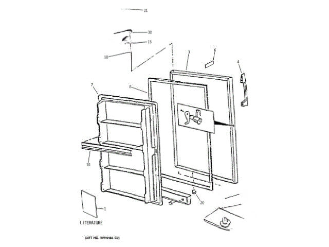 GE Freezer Hinge-Lower-Kit WR13X10582
