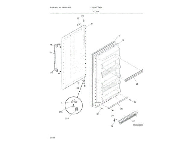 Frigidaire Freezer Door Stop 297257002