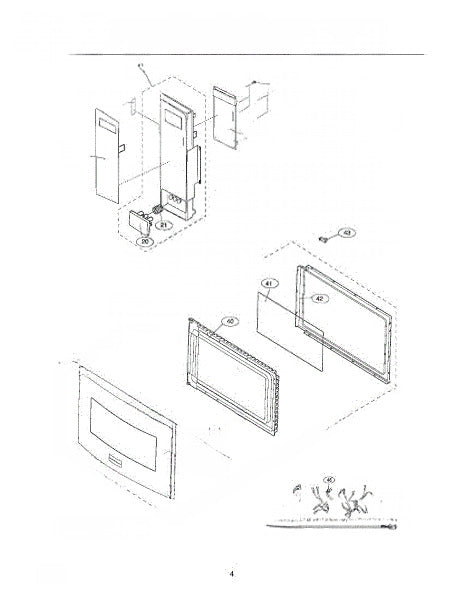 Frigidaire Microwave Door Assembly 5304472254