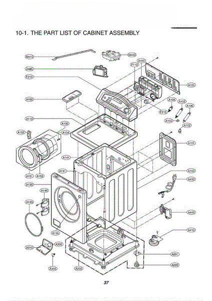 LG Cabinet, Front (blue 3550ER0005A