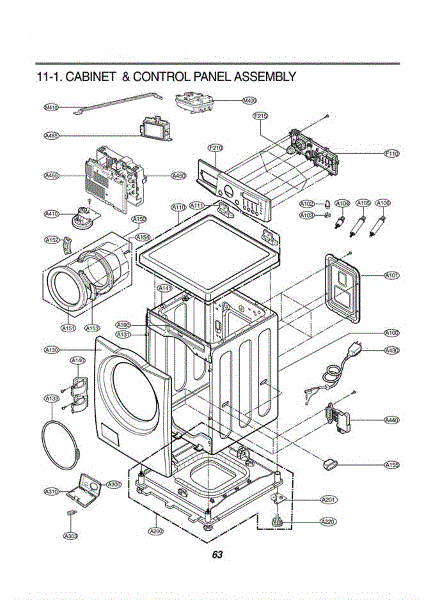 LG Panel Assm.,control 3721ER1279L
