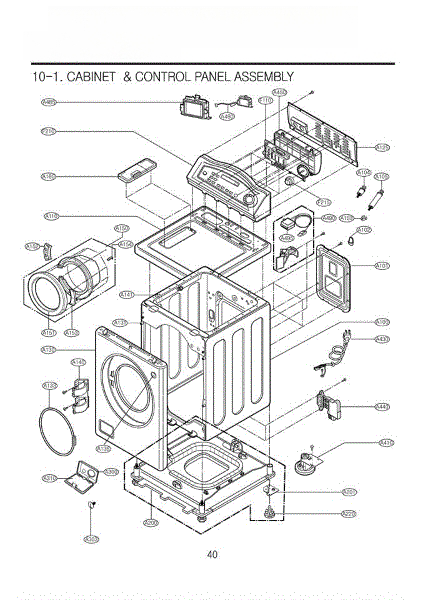 LG Washer/Dryer Combo Cover Assm.,cabinet 3551ER0022A