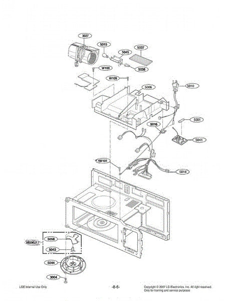 LG Microwave Harness, Single 6877W1A597X