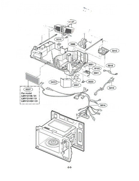 LG Microwave Mtr. Fan Oem-0811X1 O 6549W2F016D