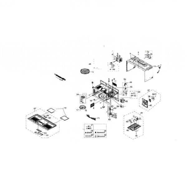 Samsung Microwave Cover-Stirrer DE63-00534A