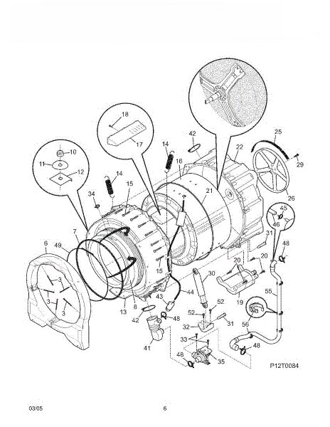 Frigidaire Tub, Rear W/bearing 134507120