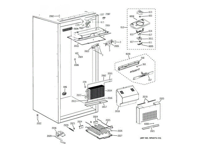 GE Freezer Closure Mech Rh WR02X13316