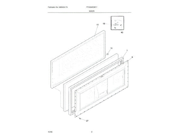 Frigidaire Freezer Gasket-Door 216480811