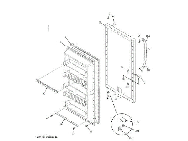 GE Freezer Screw-Set WR01X10922