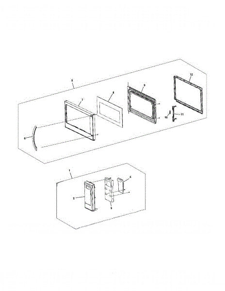 Frigidaire Microwave Door Assembly 5304477385