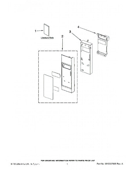 Whirlpool Microwave Control Panel W10335298