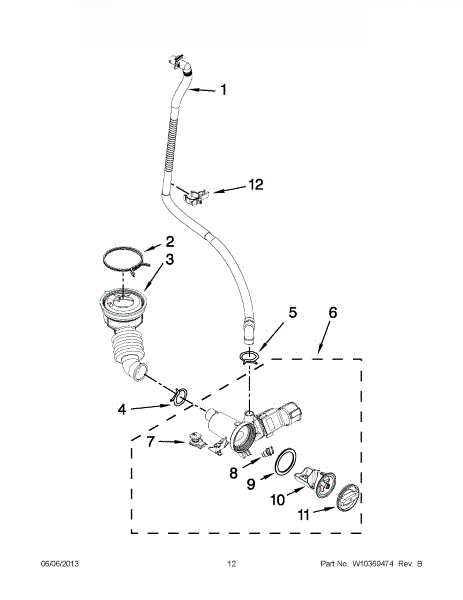 Whirlpool Clamp-Hose W10273036