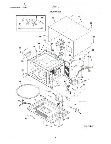 Frigidaire Microwave Wiring Harness 5304478957