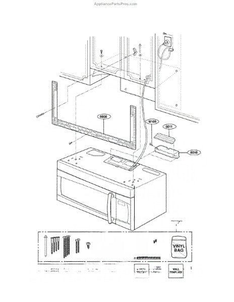 LG Microwave Tapping Screw 1TTG0402416