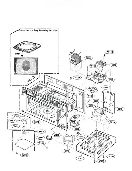 LG Microwave Washer 1WZZW3Z006A