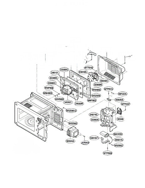 LG Microwave Motor, Circulation 2B72066G