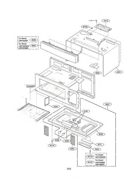LG Microwave Bracket 4810W1A150C