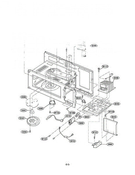 LG Microwave Fan Holder 4930W3B026B