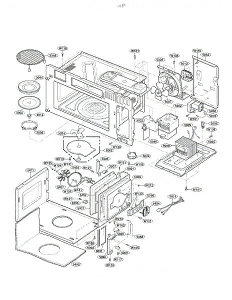 LG Microwave Air Guide 4974W1A028A
