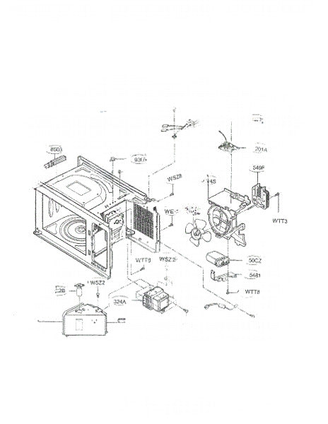 LG Microwave Duct 5208W1A017A