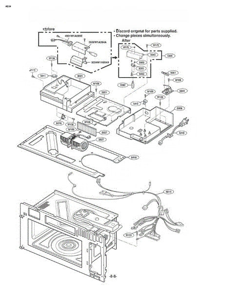 LG Microwave Air Tunnel 5264W0A011A