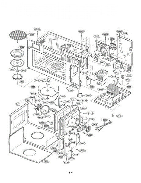 LG Microwave Fan Assembly 5901W1A003A