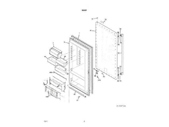 Frigidaire Freezer Panel-Inner Door 297280801