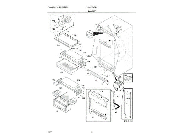 Frigidaire Freezer Shelf Trim 297296300