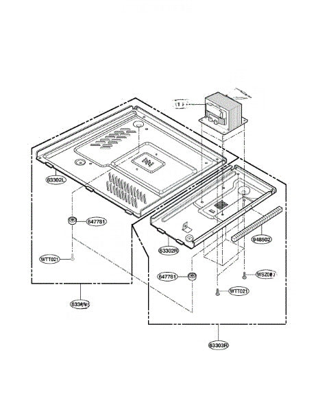 LG Microwave Screw, Drawing 1SZZW2A001B