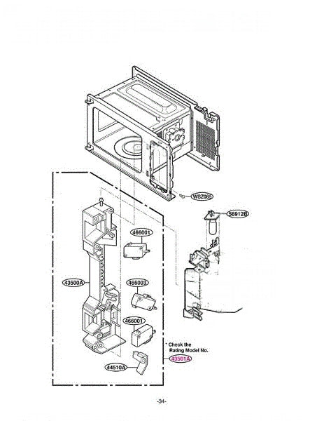 LG Microwave Holder,lockr 3501W1A019E