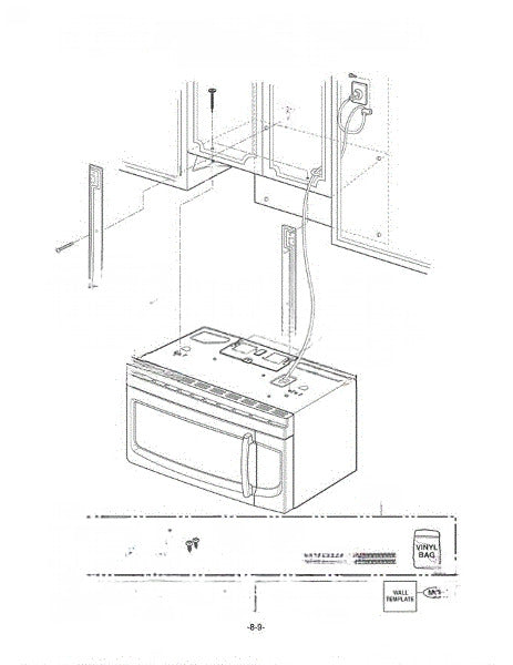 LG Microwave Label 3850W1D130C
