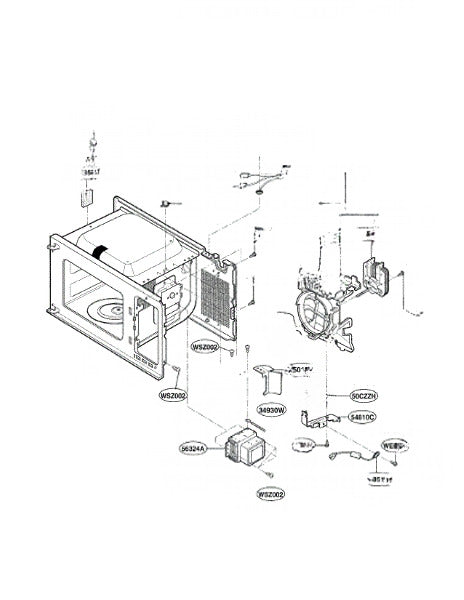 LG Microwave Air Guide 4974W1A023A